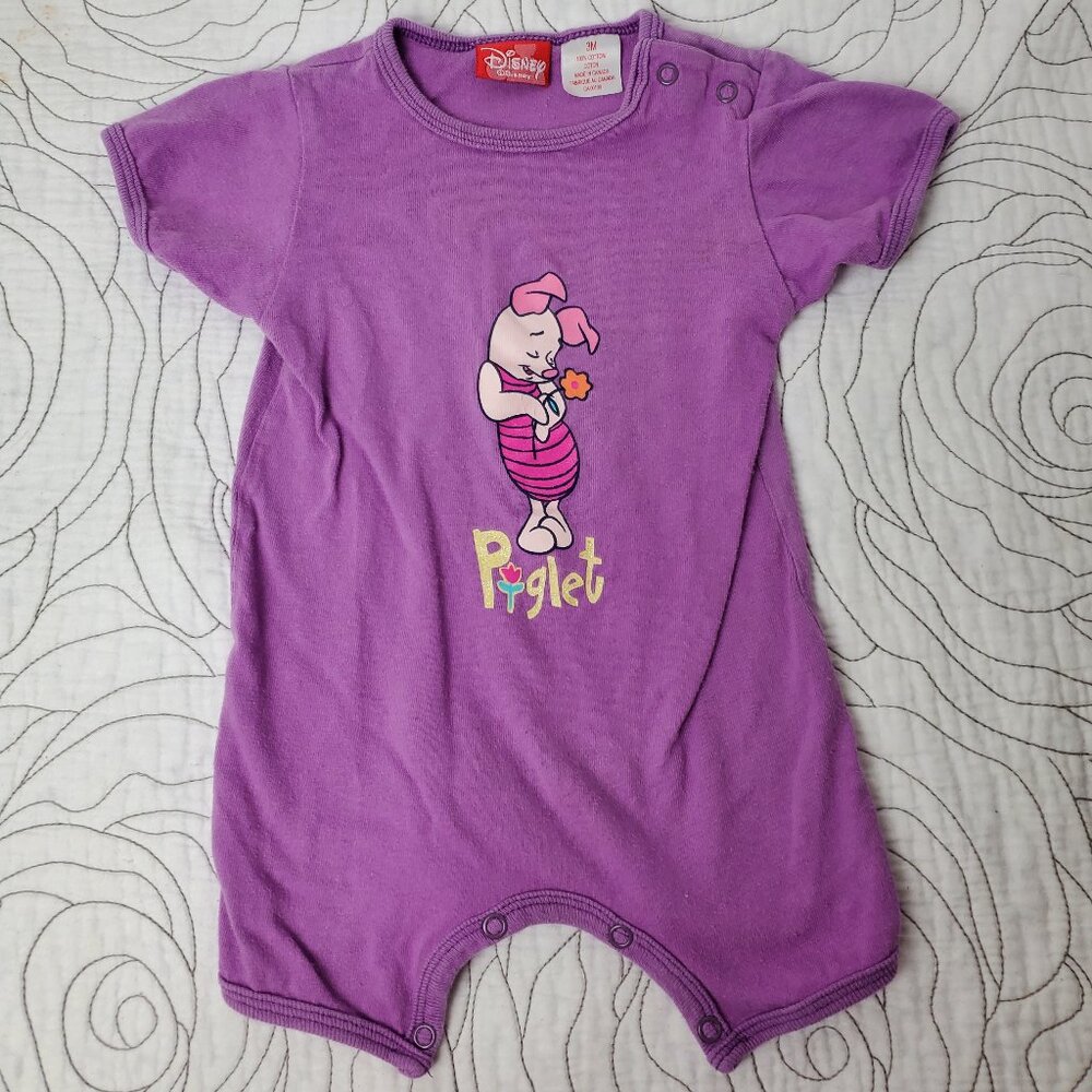 FREE WITH PURCHASE [3M] Purple Disney Piglet Baby Outfit